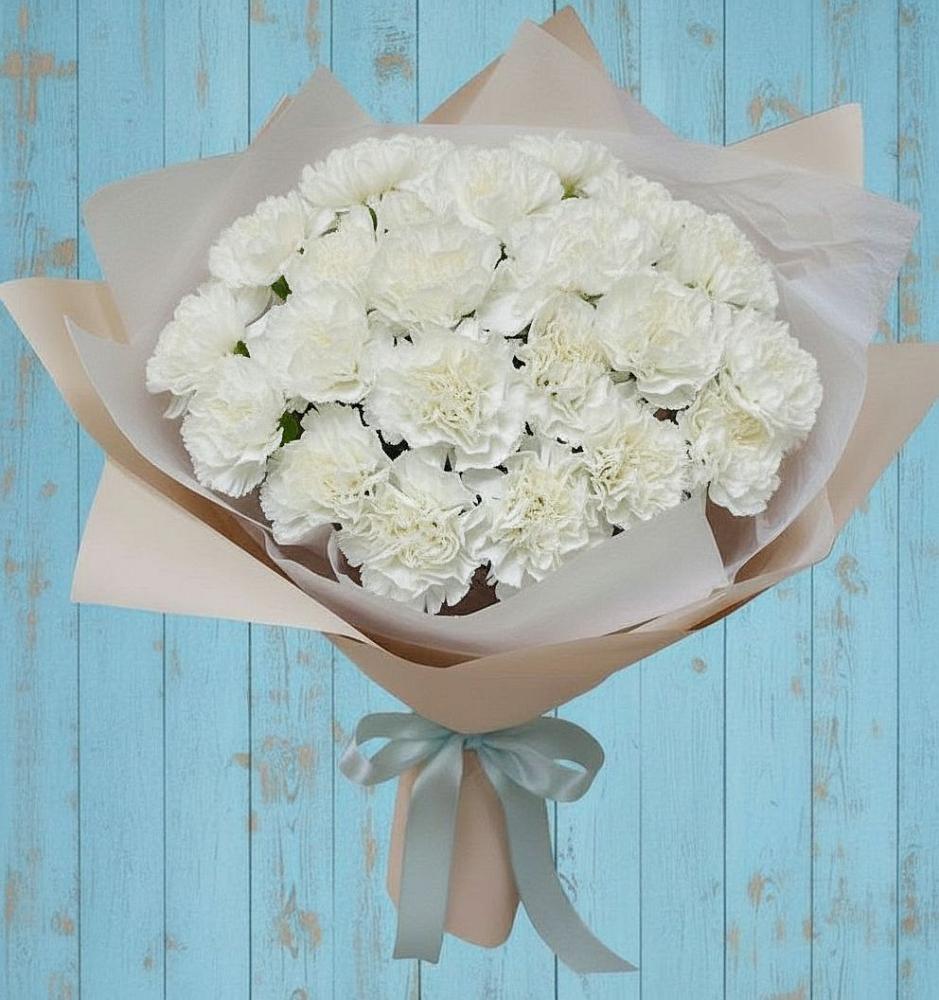 Букет цветов из: Гвоздики в Ожерелье