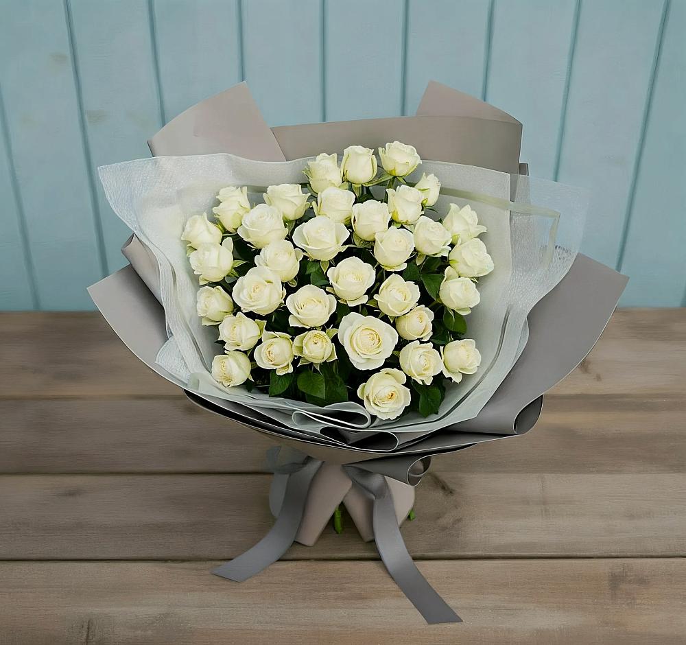 Букет Белоснежная нежность в Ожерелье