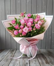 Букет Розовый кустик в Ожерелье