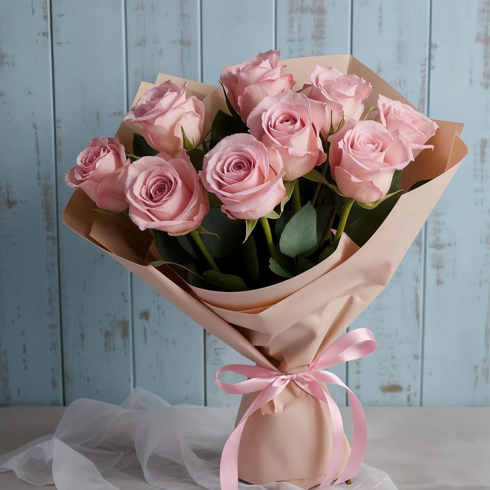 Букет цветов из: Розы в Ожерелье