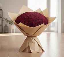 Букет 101 Красная роза в Ожерелье