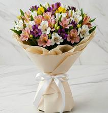 Букет цветов из:  Альстромерии #REPLACE_PRED# Ожерелье