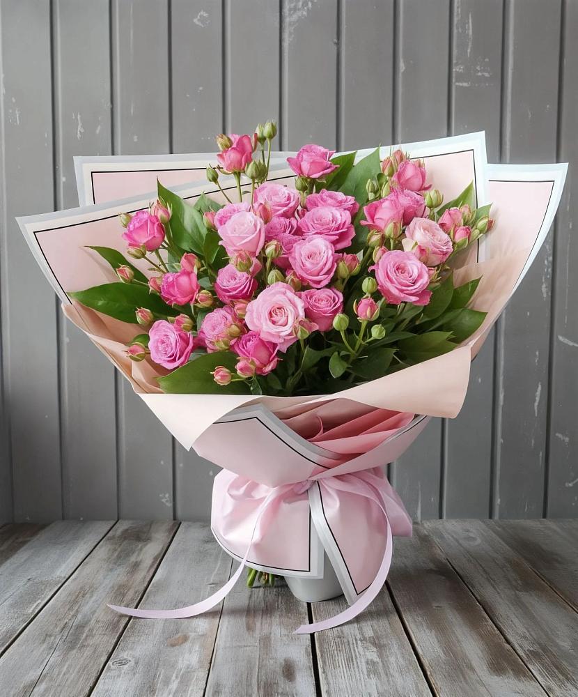 Букет Розовый кустик в Ожерелье