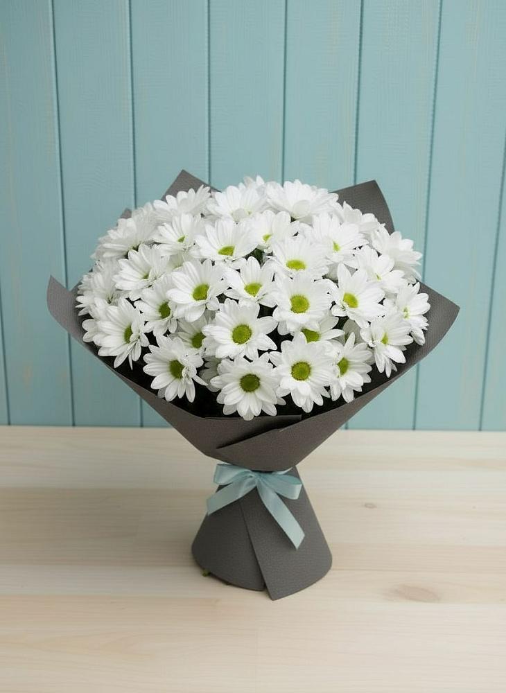 Букет цветов из: Хризантемы в Ожерелье