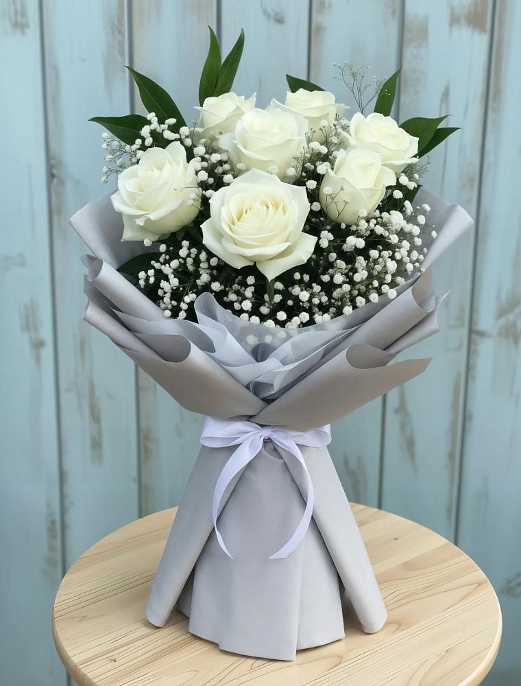 Букет цветов из: Розы в Ожерелье