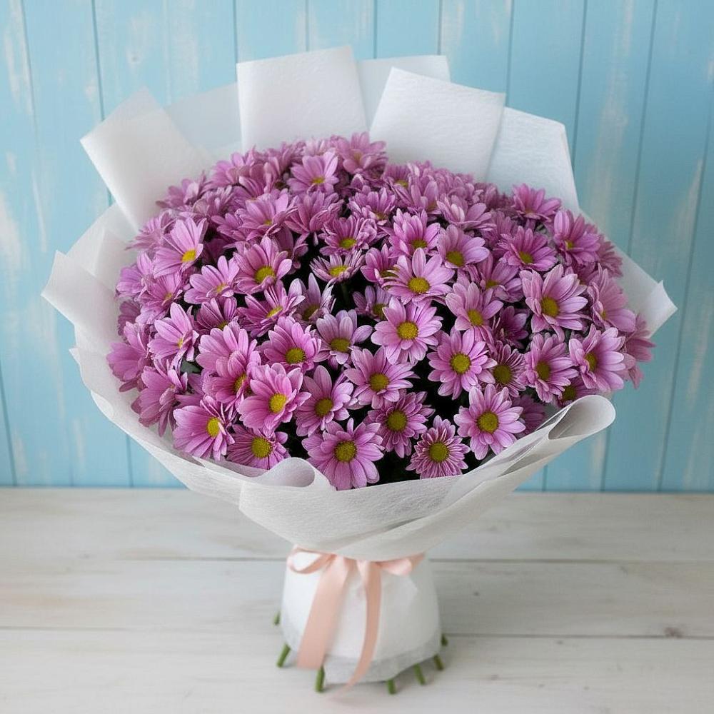 Букет цветов из: Хризантемы в Ожерелье