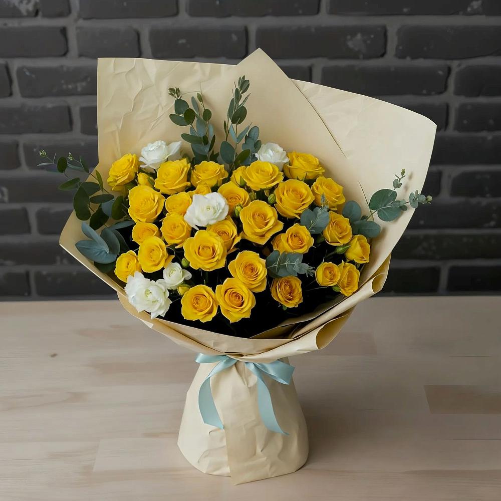 Букет цветов из: Розы в Ожерелье