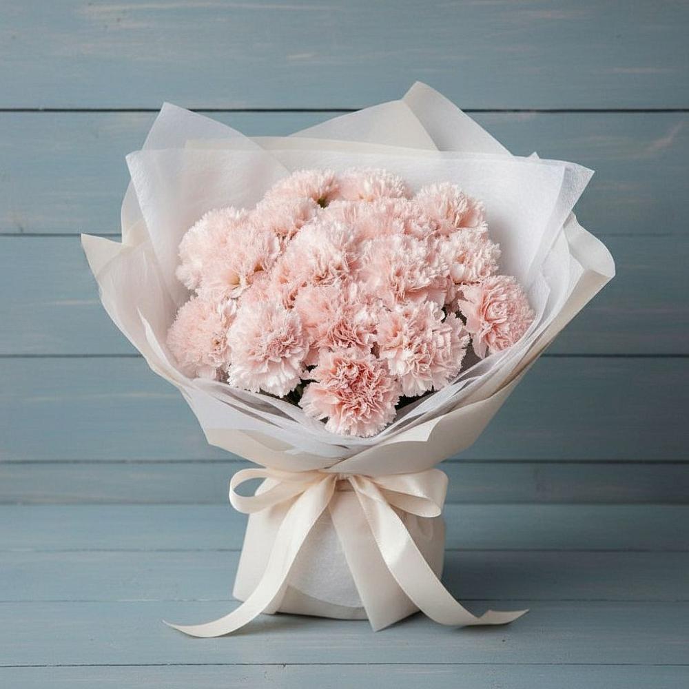 Букет цветов из: Гвоздики в Ожерелье