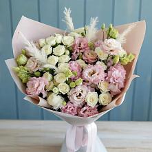 Букет цветов из:  Альстромерии и Розы #REPLACE_PRED# Ожерелье